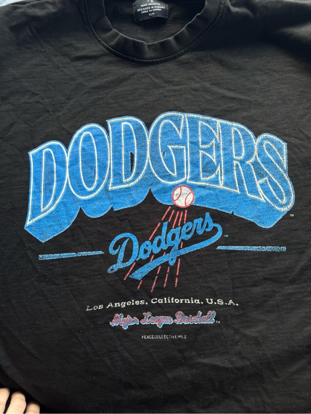 Peace Collective Los Angeles Dodgers Vintage Graphic Heavyweight T-Shirt. Medium - Picture 4 of 7